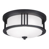 Generation Lighting. - 7847902EN3-12 - Two Light Outdoor Flush Mount - Crowell - Black