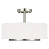 Generation Lighting. - 7728002-962 - Two Light Semi-Flush Convertible Pendant - Nance - Brushed Nickel