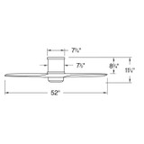 Hinkley - 900852FMW-LWD - 52"Ceiling Fan - Hover Flush - Matte White