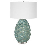 Uttermost - 30193 - One Light Table Lamp - Laced Up - Sea Foam Gloss Glaze