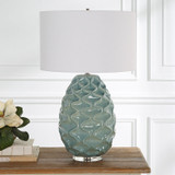 Uttermost - 30193 - One Light Table Lamp - Laced Up - Sea Foam Gloss Glaze