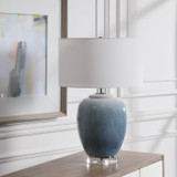 Uttermost - 28435-1 - One Light Table Lamp - Blue Waters - Polished Nickel