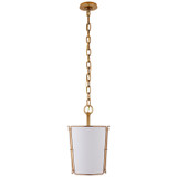 Visual Comfort Signature - S 5645HAB-WHT - One Light Pendant - Hastings - Hand-Rubbed Antique Brass