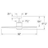 Hinkley - 900752FMW-LWD - 52"Ceiling Fan - Hover - Matte White