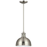 Generation Lighting. - 65085EN3-962 - One Light Pendant - Pratt Street Metal - Brushed Nickel