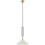 Visual Comfort Signature - RB 5061WI/AB-BSQ - LED Pendant - Argo - Warm Iron and Antique Brass