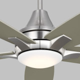Generation Lighting. - 5LWDR52BSD - 52" Ceiling Fan - Lowden - Brushed Steel