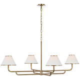 Visual Comfort Signature - MF 5055SB/NO-L - LED Chandelier - Rigby - Soft Brass and Natural Oak