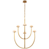 Visual Comfort Signature - KW 5621AB-ALB - LED Chandelier - Pedra - Antique-Burnished Brass