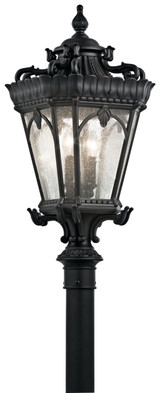 Kichler - 9559BKT - Four Light Outdoor Post Mount - Tournai - Textured Black