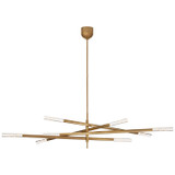 Visual Comfort Signature - KW 5589AB-SG - LED Chandelier - Rousseau - Antique-Burnished Brass