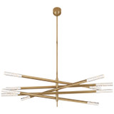 Visual Comfort Signature - KW 5587AB-SG - LED Chandelier - Rousseau - Antique-Burnished Brass