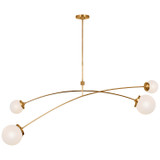 Visual Comfort Signature - KS 5406SB-WG - LED Chandelier - Prescott - Soft Brass