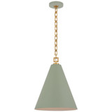 Visual Comfort Signature - JN 5322CEL/G - LED Pendant - Theo - Celadon and Gild