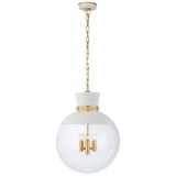 Visual Comfort Signature - JN 5052WHT/G-CG - Four Light Pendant - Lucia - White and Gild
