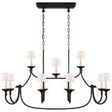 Visual Comfort Signature - CHC 5495AI-L - 11 Light Linear Pendant - Flemish - Aged Iron