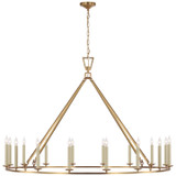 Visual Comfort Signature - CHC 5275AB - LED Chandelier - Darlana Ring - Antique-Burnished Brass