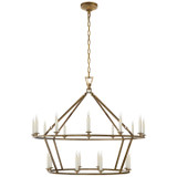 Visual Comfort Signature - CHC 5179GI - 20 Light Chandelier - Darlana Ring - Gilded Iron