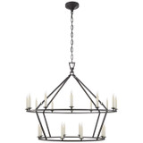 Visual Comfort Signature - CHC 5179AI - 20 Light Chandelier - Darlana Ring - Aged Iron
