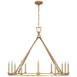 Visual Comfort Signature - CHC 5173AB - 12 Light Chandelier - Darlana Ring - Antique-Burnished Brass