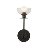 Alora - WV515205MBCL - One Light Wall Vanity - Sylvia - Matte Black/Clear Glass