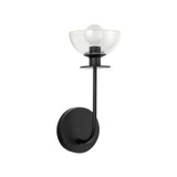 Alora - WV515205MBCL - One Light Wall Vanity - Sylvia - Matte Black/Clear Glass