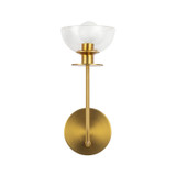Alora - WV515205BGCL - One Light Wall Vanity - Sylvia - Brushed Gold/Clear Glass