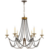 Visual Comfort Signature - CHC 1415R - Six Light Chandelier - Marigot - Hand Painted Rust Finish