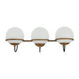 Alora - WV458324AGOP - Three Light Wall Vanity - Alba - Aged Brass/Opal Glass
