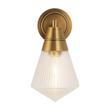 Alora - WV348106VBPG - One Light Wall Sconce - Willard - Vintage Brass/Prismatic Glass