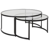 Uttermost - 25190 - Nesting Coffee Tables S/2 - Rhea - Satin Black