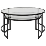 Uttermost - 25190 - Nesting Coffee Tables S/2 - Rhea - Satin Black