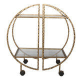 Uttermost - 25065 - Bar Cart - Zelina - Antique Gold