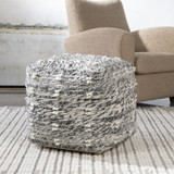 Uttermost - 23974 - Pouf - Narol - Charcoal And Black