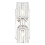 Alora - WV338902PNCC - Two Light Vanity - Lucian - Clear Crystal/Polished Nickel