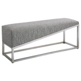 Uttermost - 23565 - Bench - Uphill Climb - Brushed Silver Leaf