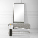 Uttermost - 23565 - Bench - Uphill Climb - Brushed Silver Leaf