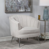 Uttermost - 23510 - Accent Chair - Janie - Polished Nickel