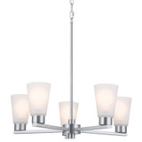 Kichler - 52436NI - Five Light Chandelier - Stamos - Brushed Nickel