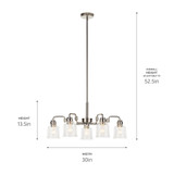 Kichler - 52398NI - Five Light Chandelier - Aivian - Nickel Textured