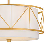 Kichler - 52075CLG - Three Light Pendant/Semi Flush - Birkleigh - Classic Gold