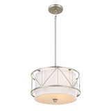 Kichler - 52074SN - Three Light Pendant/Semi Flush - Birkleigh - Satin Nickel