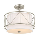 Kichler - 52074SN - Three Light Pendant/Semi Flush - Birkleigh - Satin Nickel