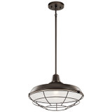 Kichler - 49993OZ - One Light Outdoor Pendant/Semi Flush - Pier - Olde Bronze