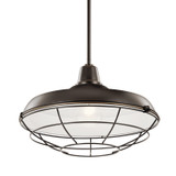 Kichler - 49993OZ - One Light Outdoor Pendant/Semi Flush - Pier - Olde Bronze