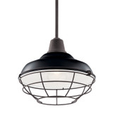 Kichler - 49992BK - One Light Outdoor Pendant/Semi Flush - Pier - Black