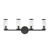 Alora - WV309044UBCG - Four Light Bathroom Fixture - Revolve - Clear Glass/Urban Bronze