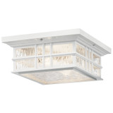 Kichler - 49834WH - Two Light Outdoor Ceiling Mount - Beacon Square - White