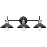 Kichler - 45945BK - Three Light Bath - Clyde - Black