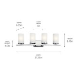 Kichler - 45498CH - Four Light Bath - Crosby - Chrome